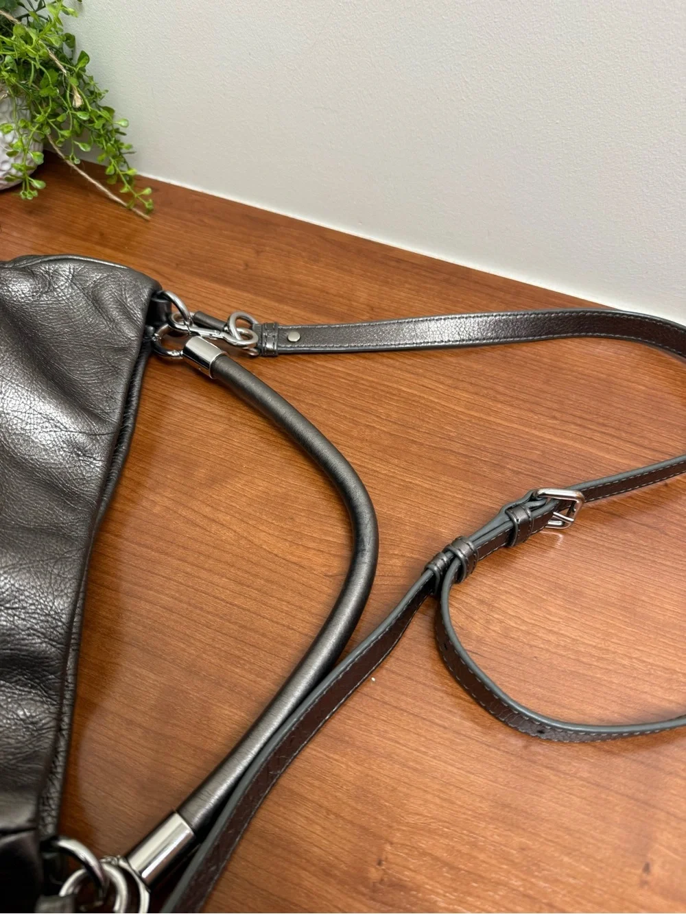 Marc by Marc Jacobs Metallic Pewter Leather Hobo